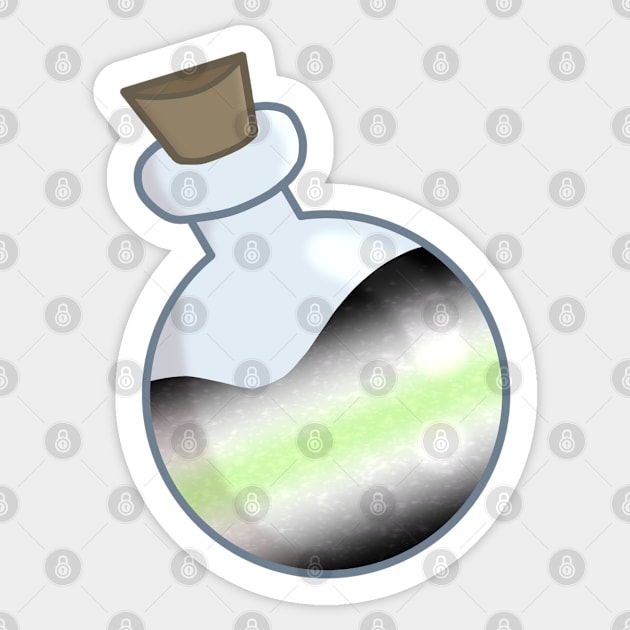 Agender Pride Potion Bottle Sticker by whizz0